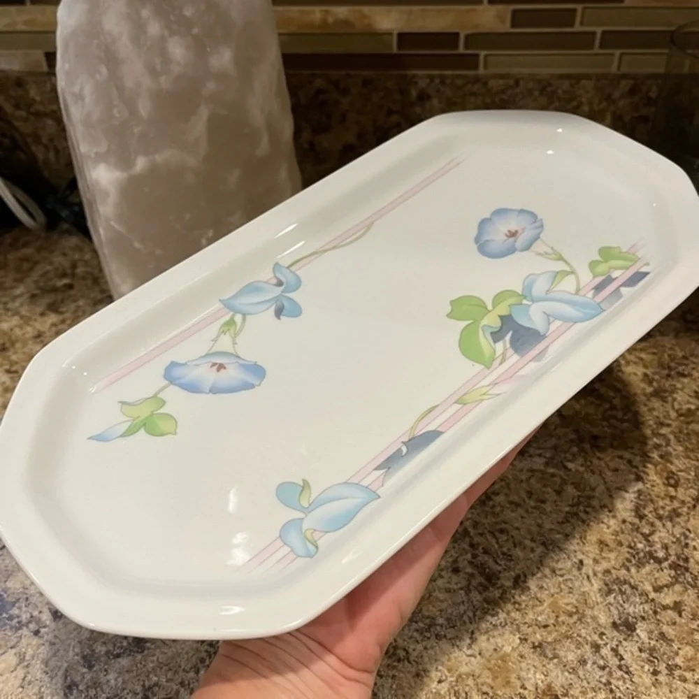Vintage Westbury Morning Glory the Toscany 13” Bread Serving Platter Dish Japan